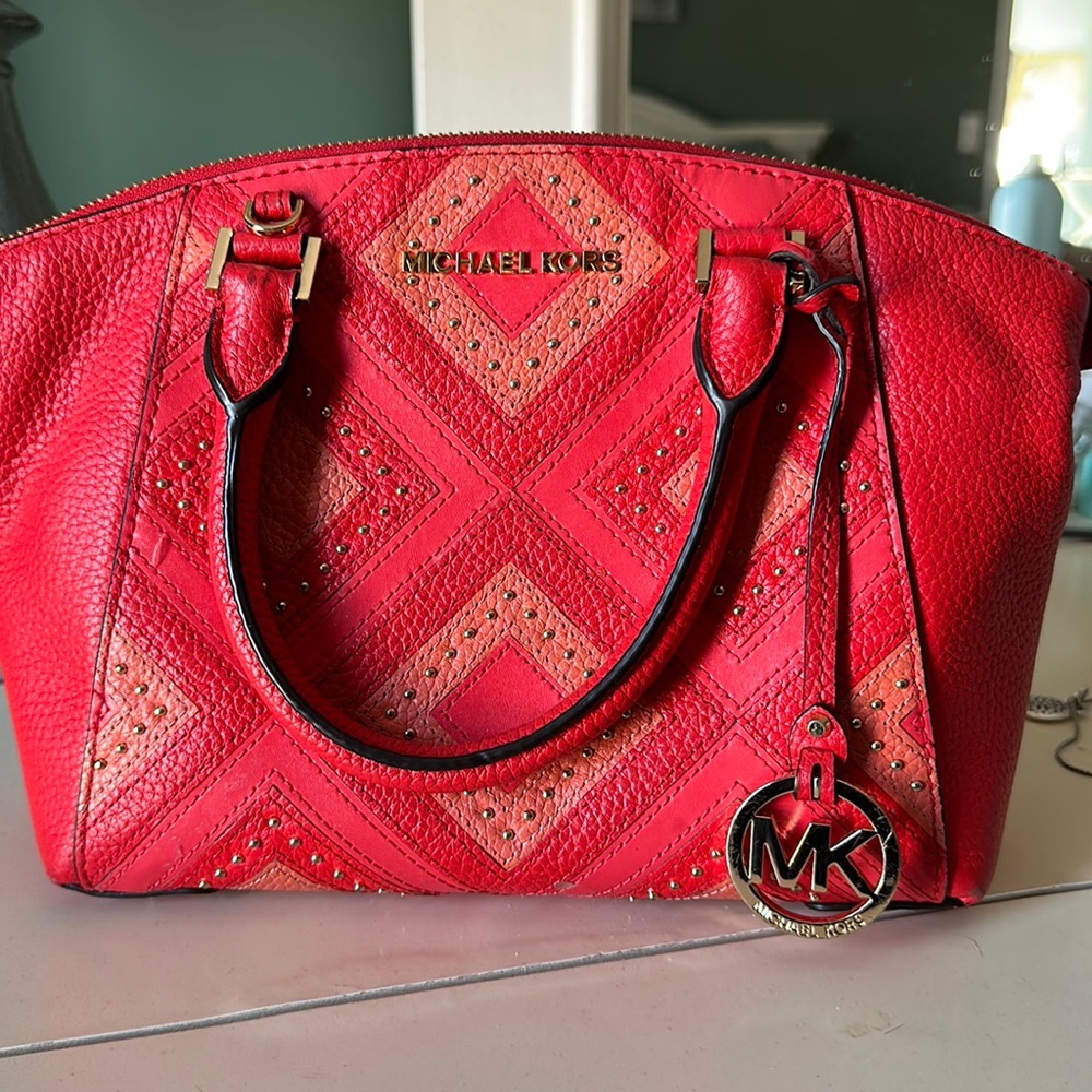 Red Michael Kors small purse